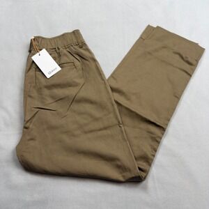 Quince Drapey Twill Tapered Trouser Baywood Tan Brown LB52279-DKBIZ01 Size 4 NWT